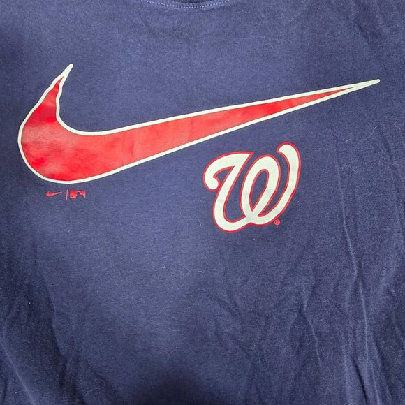MLB The Nike Tee Washington Nationals Shirt XL Youth‎ Long Sleeve Graphic Logo - Picture 6 of 6